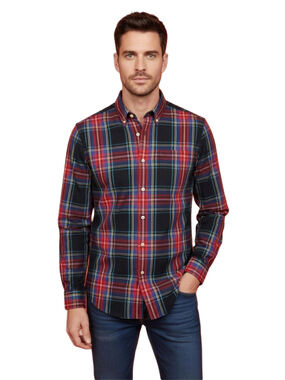 J. Crew Men's 100% Cotton Secret Wash Slim Plaid Button-Down Shirt